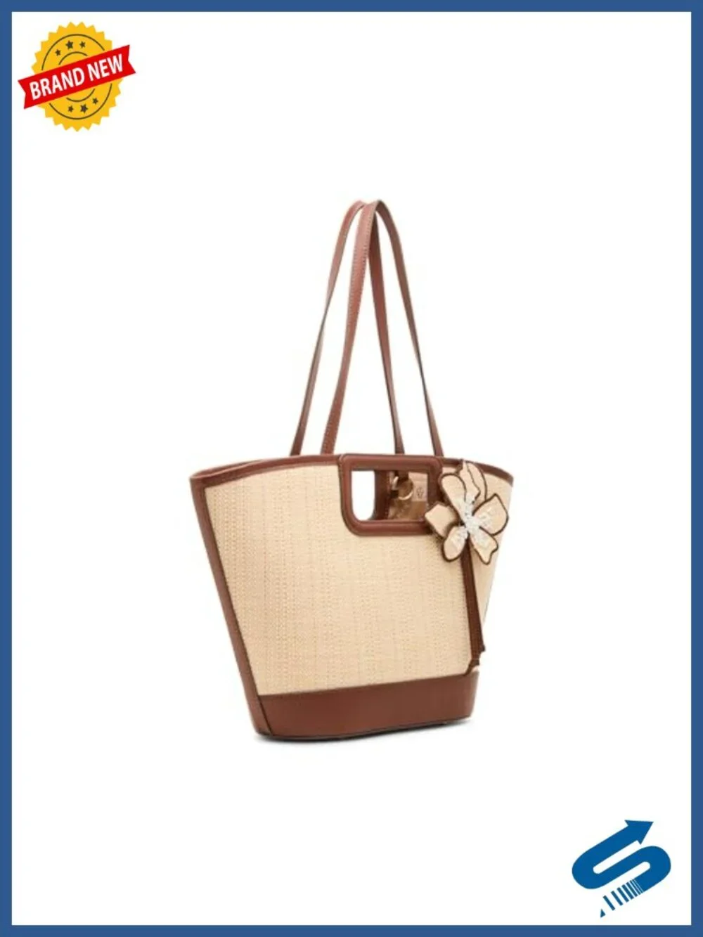 Anne Klein Flower Tote Handbag with Floral Print Satchel